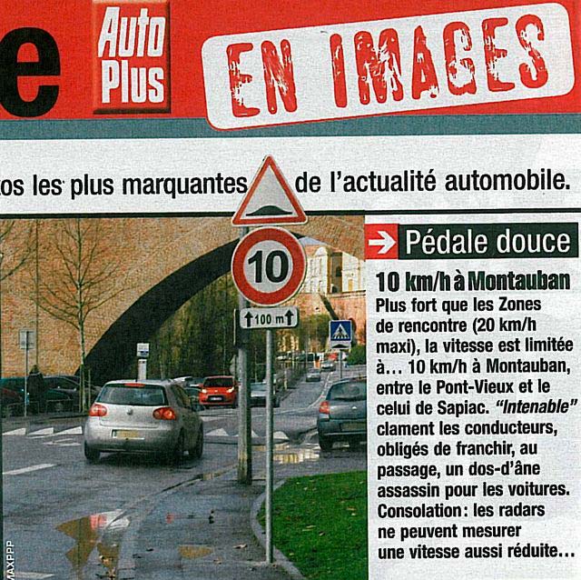 Limitation à 10 km/h dans le centre de Montauban (...)