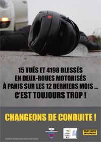 Accidents : 16 tués en deux-roues motorisés à Paris en (...)