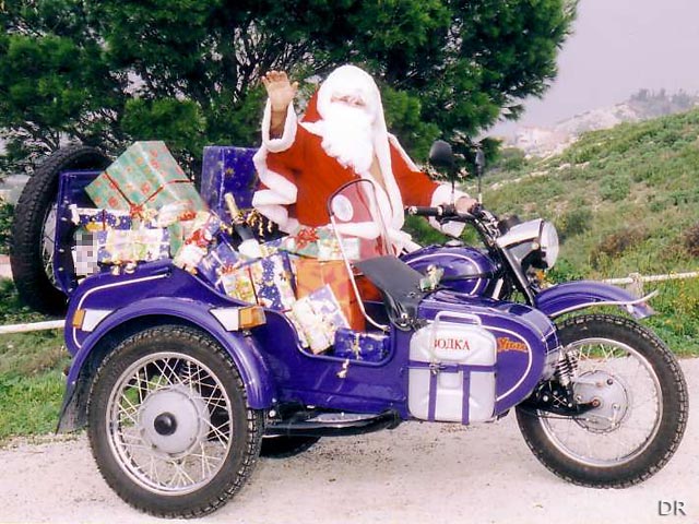 Pères Noël motards pour les Restos du Coeur à Agen