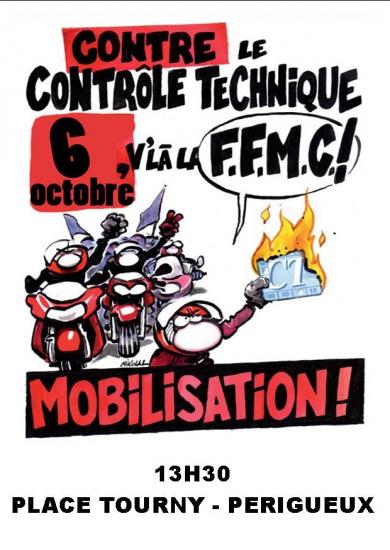 Contrôle technique en Dordogne : manif de la FFMC24 le 6 (...)