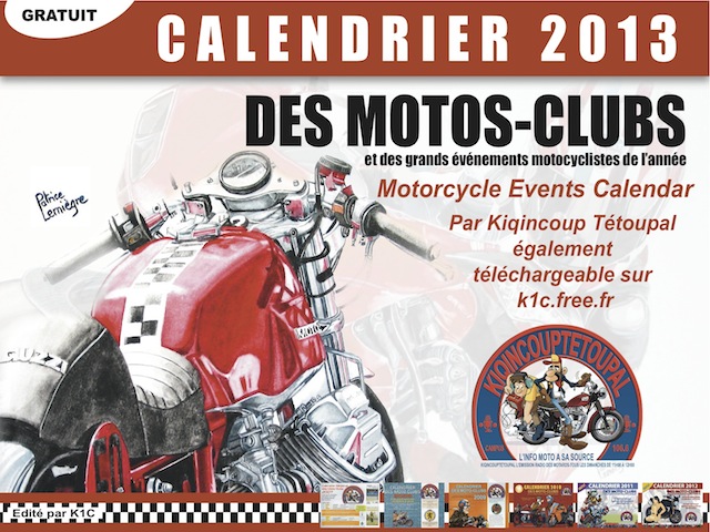 A découvrir, le « calendrier 2013 des motos-clubs » par (...)