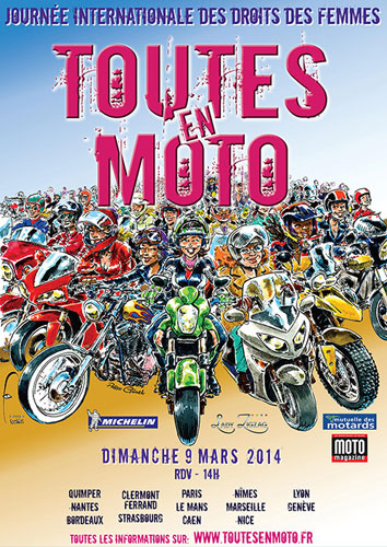 Défilés Toutes en Moto, dans 13 villes le 9 mars (...)