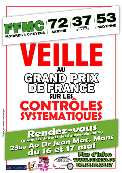 GP de France : les militants de la FFMC 72 veilleront (...)