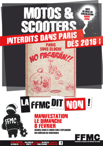 Interdiction de circulation à Paris : manifestation FFMC (...)