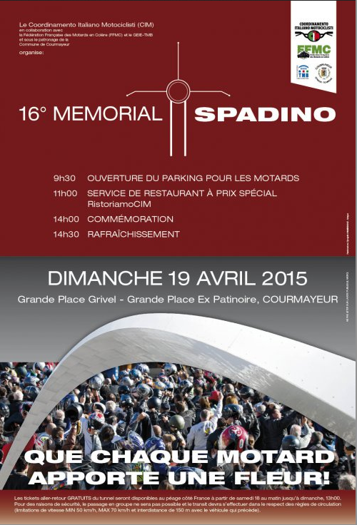 16e hommage des motards au Mémorial Spadino