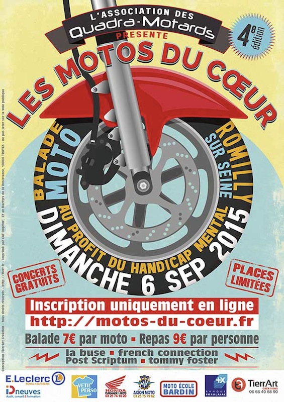Balade solidaire Les motos du cœur à Romilly-sur-Seine (...)