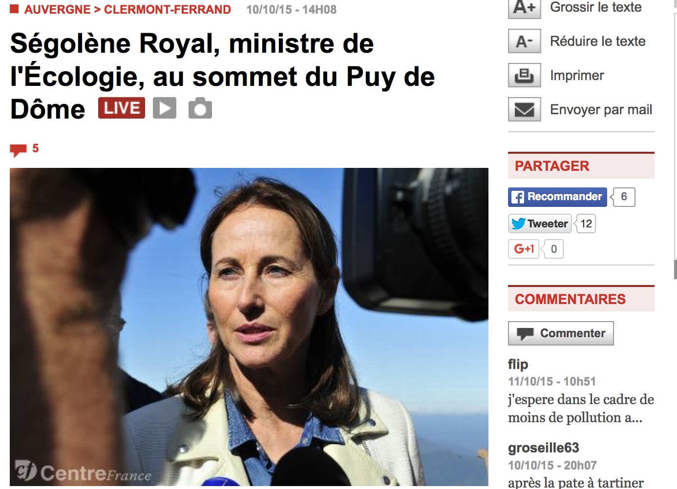 Ségolène Royal réagit aux manifestations des Motards en (...)