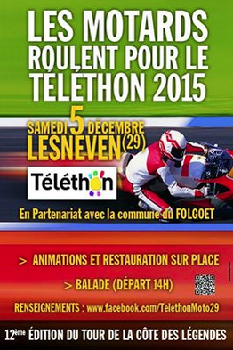 Téléthon 2015 : tour de la Côte des Légendes (29)
