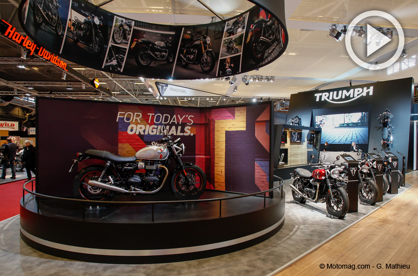 Salon moto de Paris : avant-goût des Triumph Bonneville (...)
