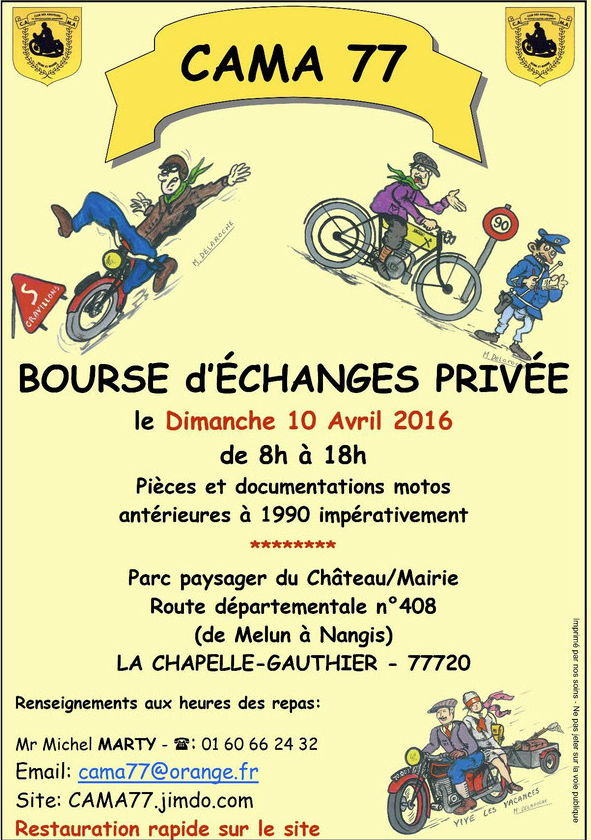 Bourse de motos anciennes du CAMA 77 à La Chapelle (...)
