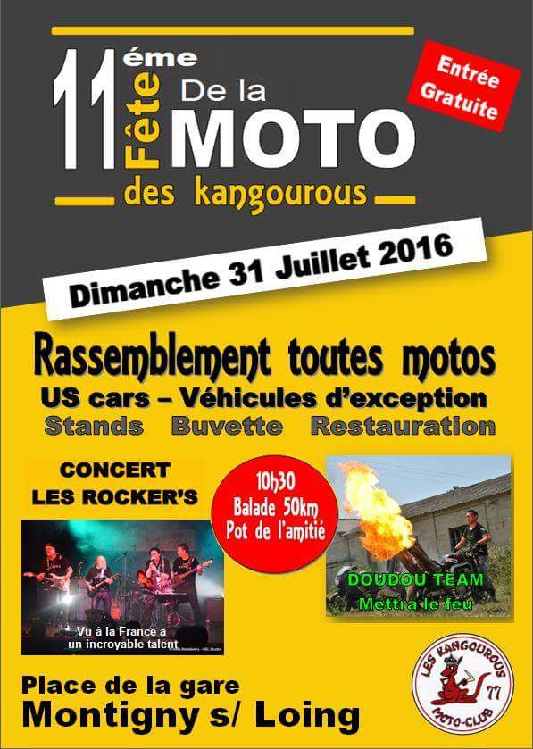 11e Fête de la Moto des Kangourous à Montigny-sur-Loing (...)