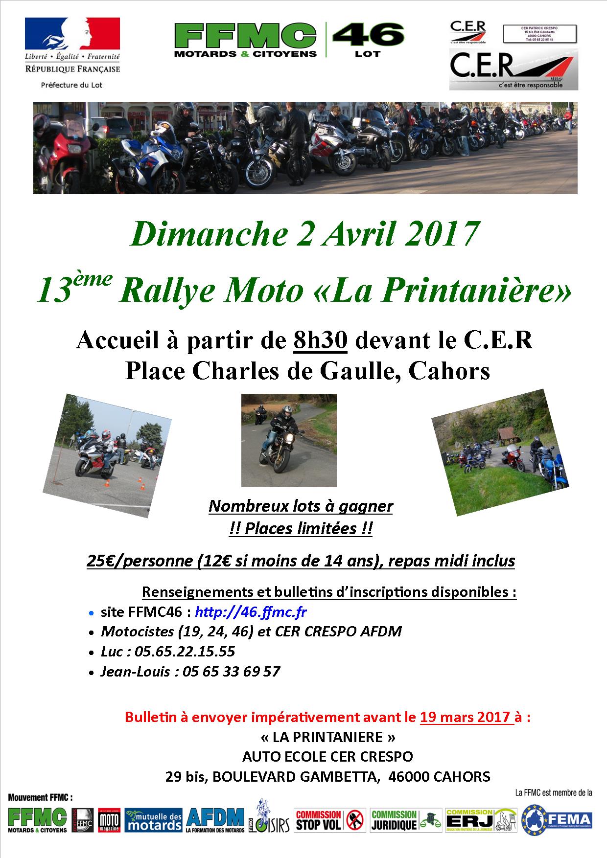 Rallye moto La Printanière 2017 à Cahors (46)