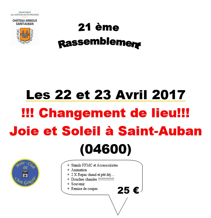 21e concentration du moto-club Chin Gouffi à Saint-Auban (...)