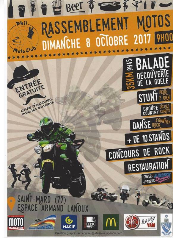 Rassemblement motos à Saint-Mard (77)