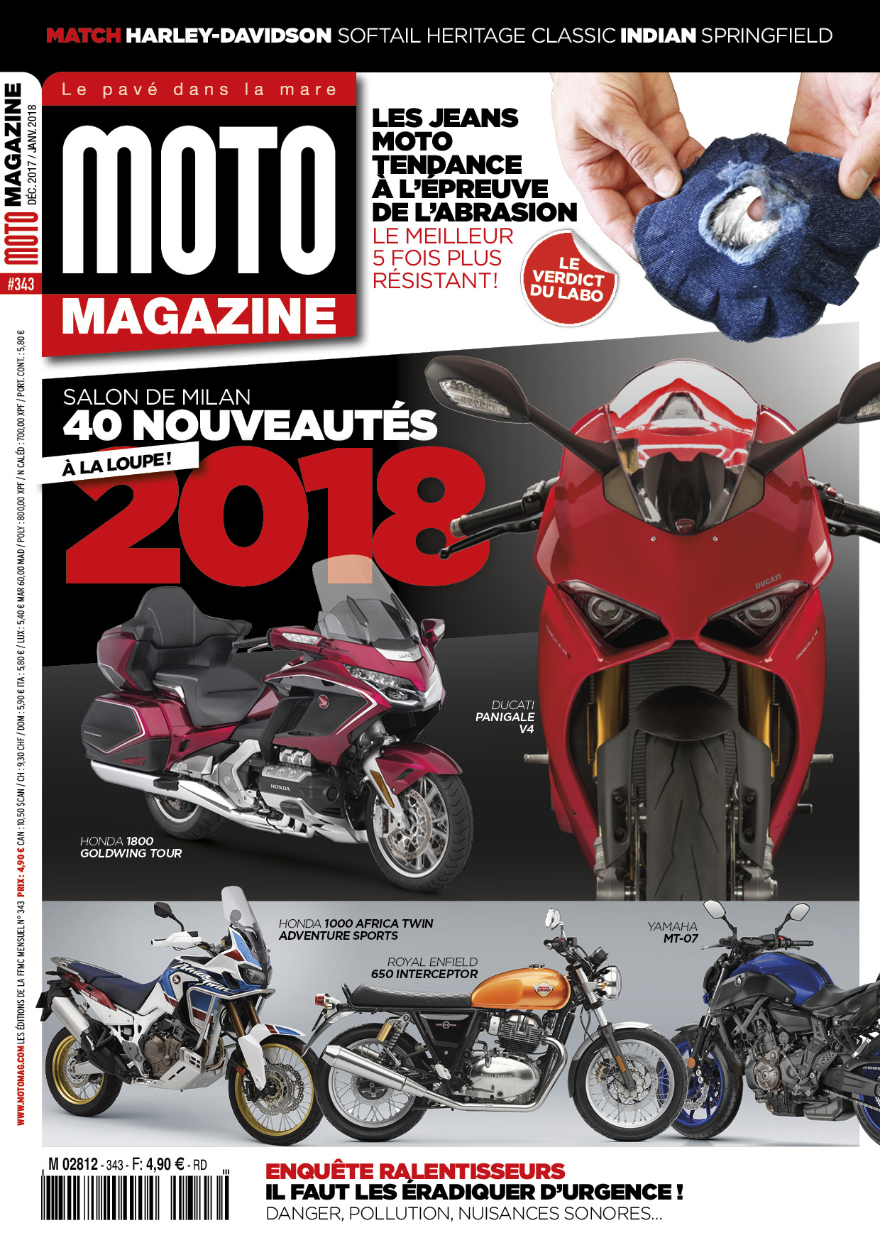 Moto Magazine n°343 - Décembre 2017