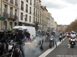 Manifestation FFMC 43 : 260 motos au Puy-en-Velay
