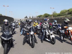 Manifestation FFMC 42 : 1.000 motards à Saint-Étienne