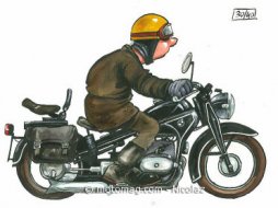 BD moto : les dessins originaux de Nikolaz sur (...)