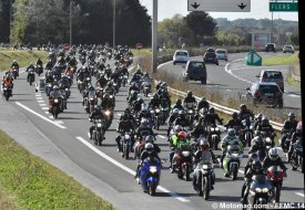 1 400 motards manifestent à Caen le 1er octobre