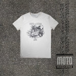 T-shirt Coeur de motard avec moteur Italien de Ducati 750 GT (blanc cassé)