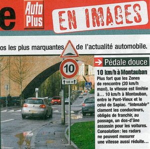 Limitation à 10 km/h à Montauban (82)
