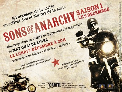 DVD Sons Of Anarchy : projeté au cinéma