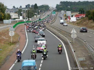 Contre le CT moto - Le Mans : 1000 manifestants