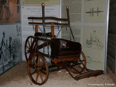 Musée : Draisienne, 1er deux-roues, 1er trike
