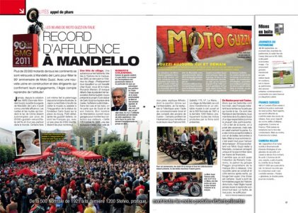 Moto Mag n°281 - octobre 2011 : 90 piges pour Guzzi