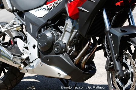 Honda CB 500 X : disque et moteur