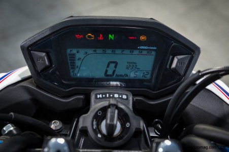 Honda CB500F 2016 : tableau de bord complet