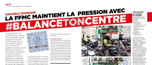 Moto Magazine n°403 actu FFMC balance ton centre