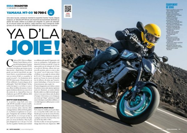 Moto Magazine 407 avril 2024 essai Yamaha MT-09 {JPEG}