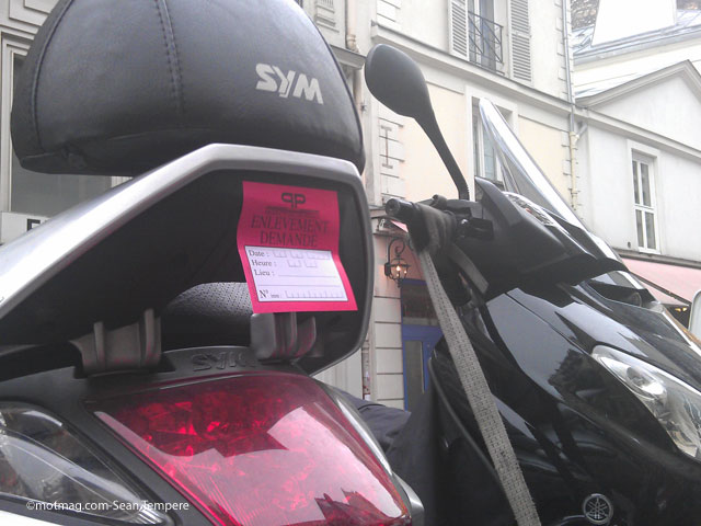 Enlèvement des motos à Paris, ça continue !