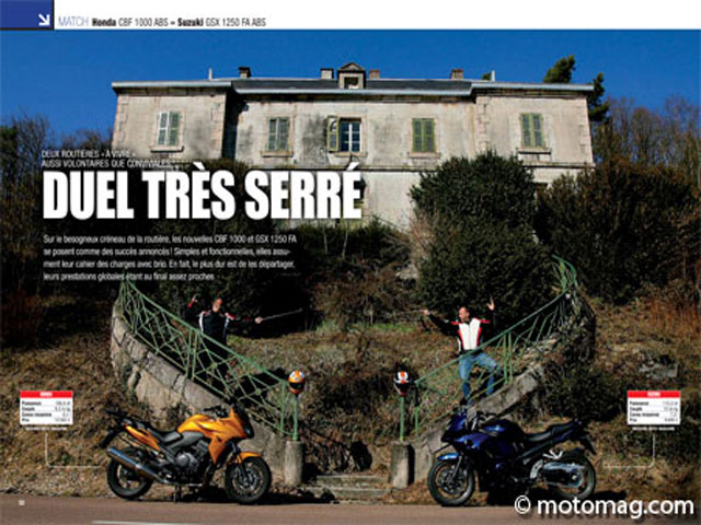 HONDA CBF 1000 ABS – SUZUKI GSX 1250 FA ABS