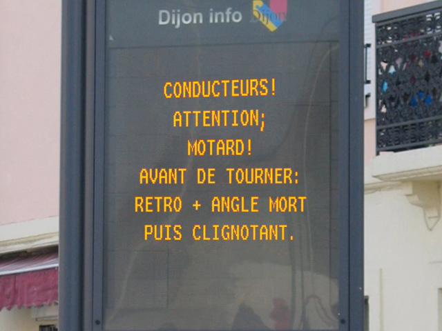 La prévention moto s'affiche à Dijon