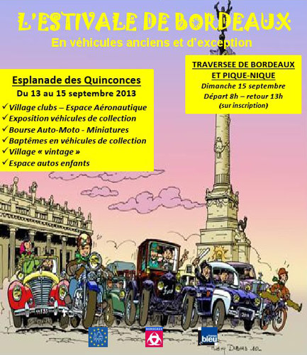 Traversée estivale de Bordeaux : autos et motos (...)