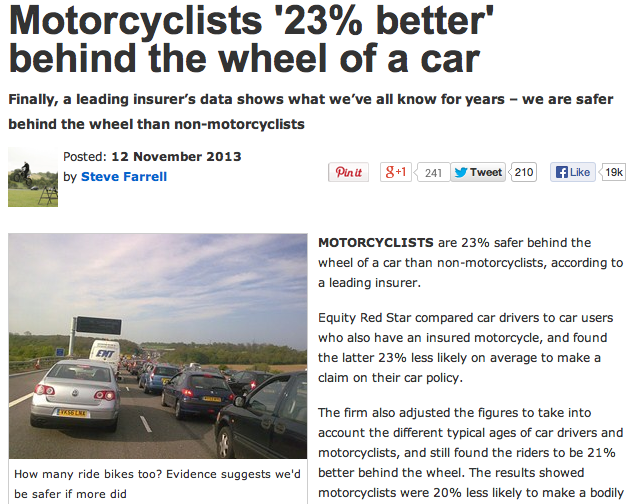 Sécurité routière : les motards conduisent mieux que les (...)