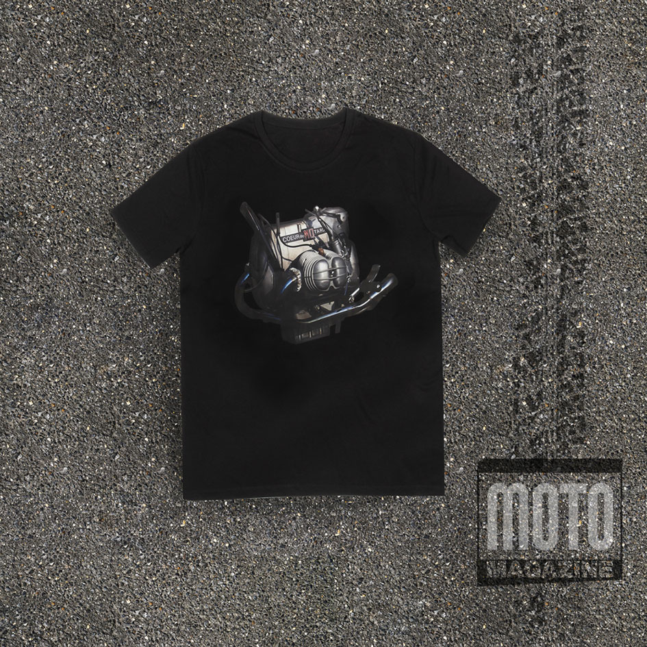 T-shirt moteur Flat twin Noir (25 euros)