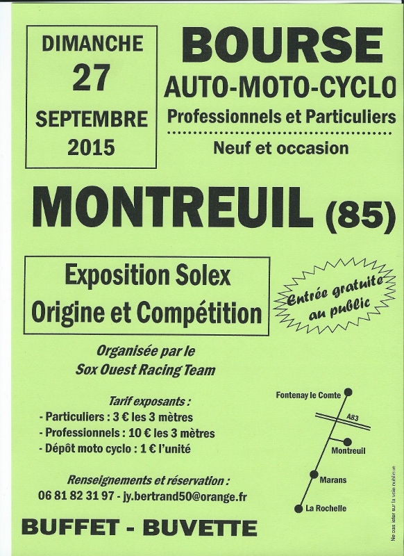 Bourse moto, cyclo et auto à Montreuil (85)