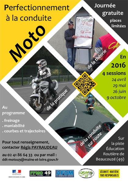 Formation post-permis moto gratuite à Beaucouzé (...)