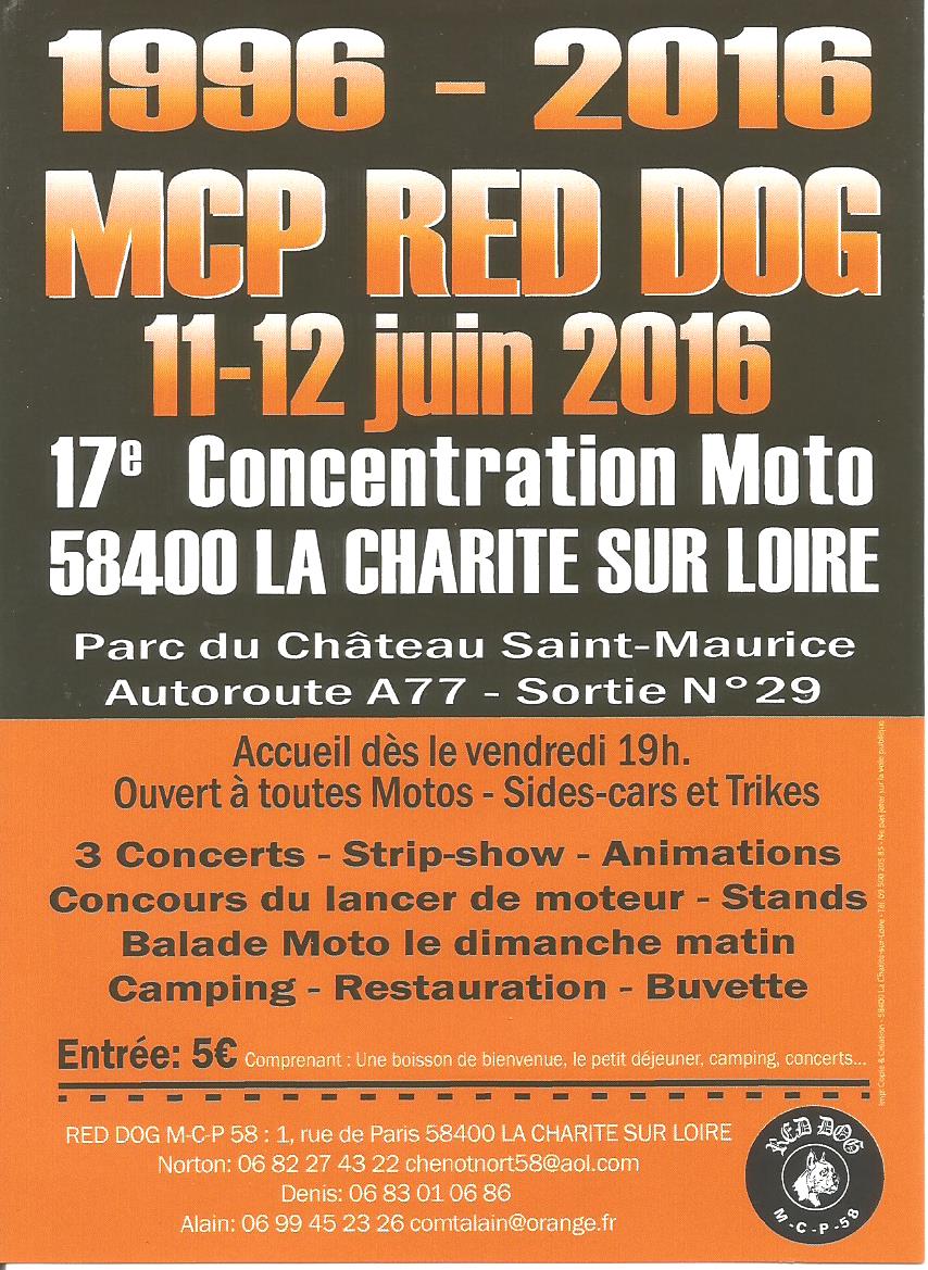 Concentration moto du MCP Red Dog à la Charité-sur-Loire (...)