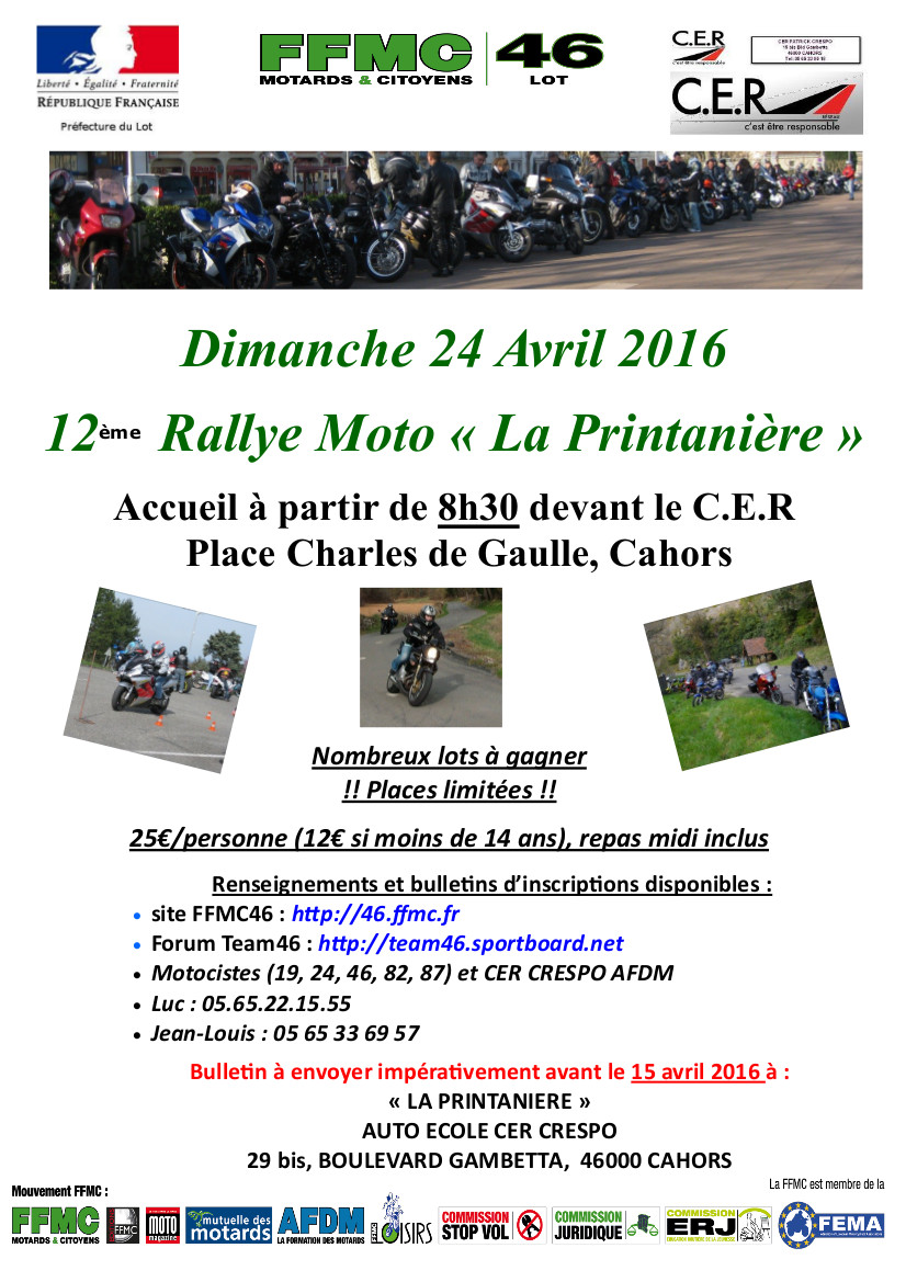 Rallye moto La Printanière à Cahors (46)