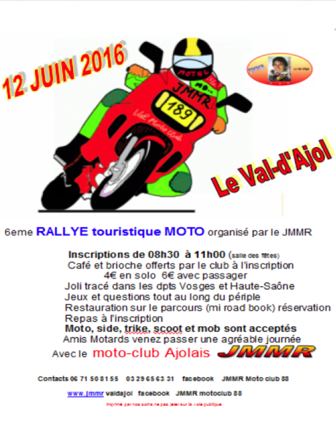 Rallye touristique moto au Val-d'Ajol (88)