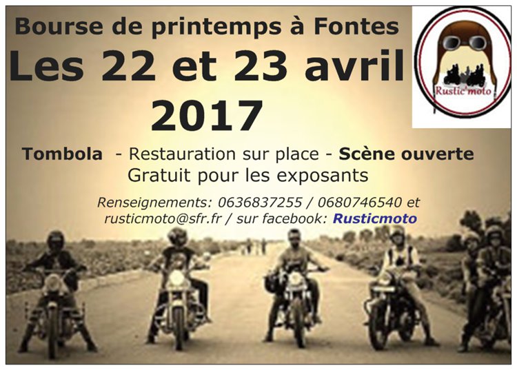 Bourse moto de printemps du Rustic moto-club à Fontès (...)