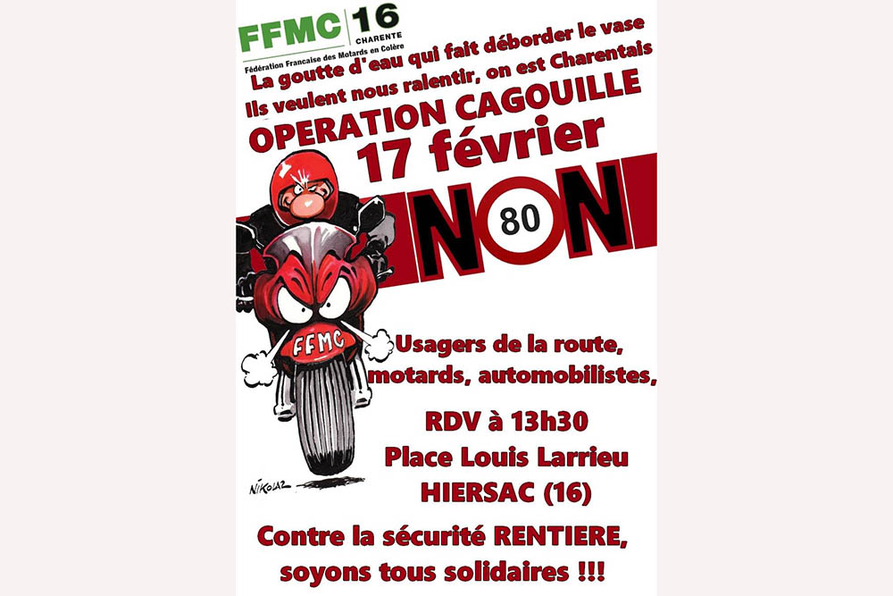 Opération cagouille de la FFMC 16 contre le 80