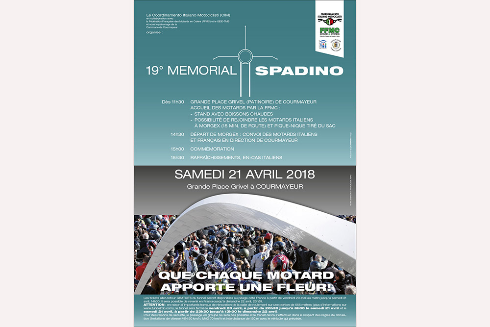 19e hommage des motards au Mémorial Spadino