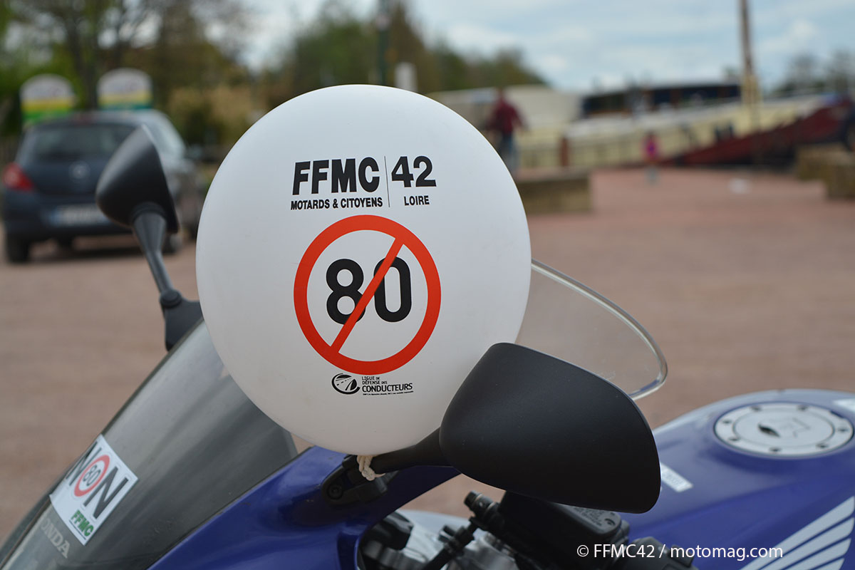 Manifestation à Roanne de la FFMC42 (Loire)