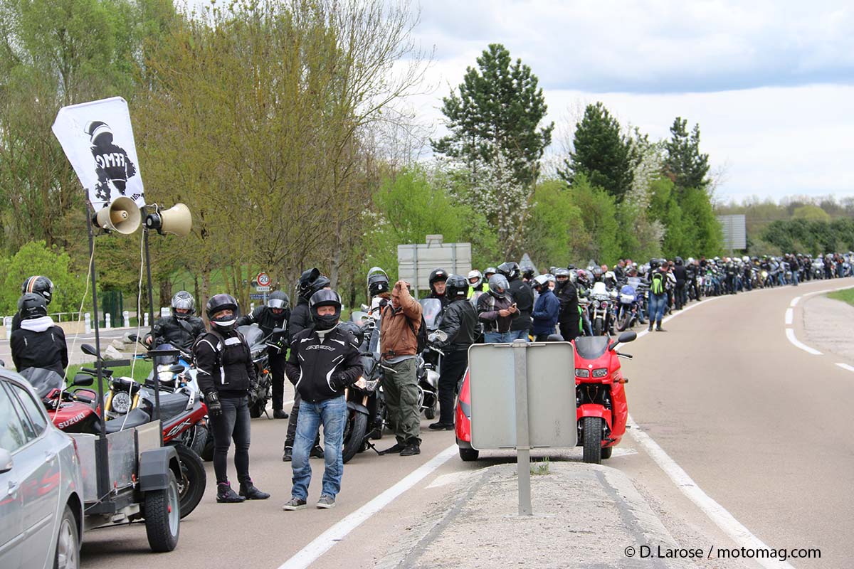 Dans l'Aube, un demi millier de motards contre le (...)