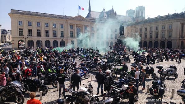 Marne : 650 motards mobilisés contre les 80 km/h